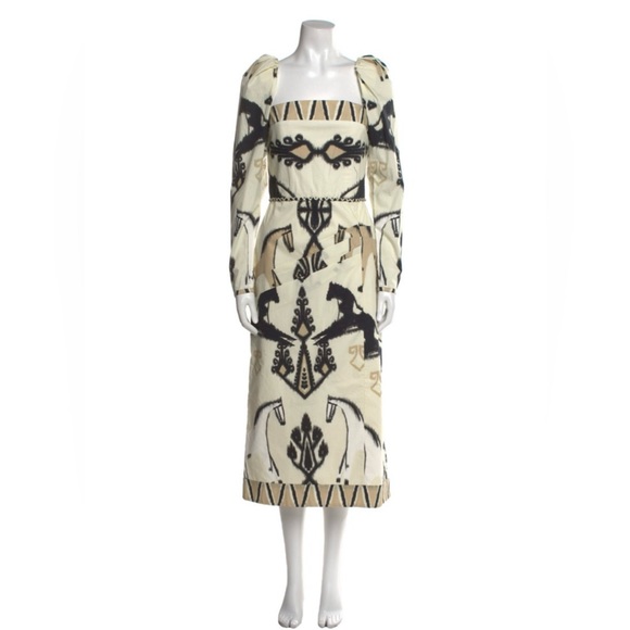 Johanna Ortiz Dresses & Skirts - Johanna Ortiz Black and Cream Long Sleeve Dress